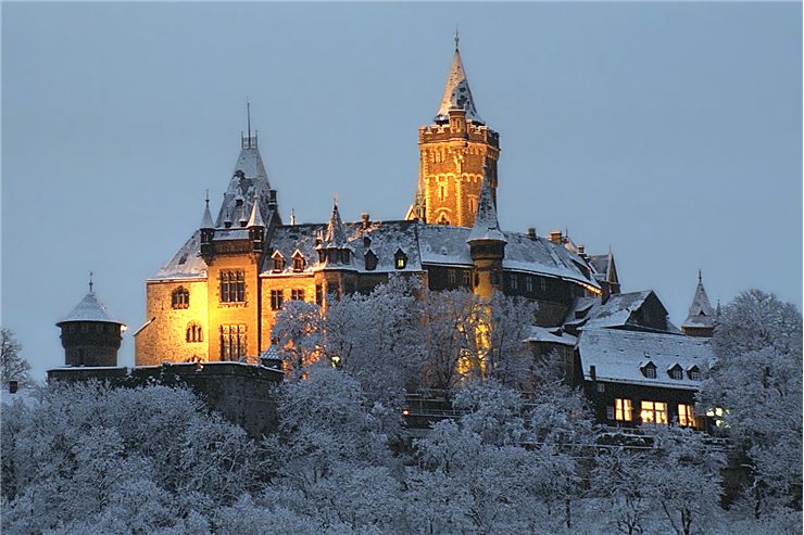 Castle of Wernigerode in Winter